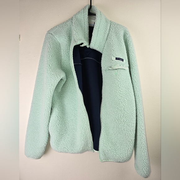Columbia Light Green Sherpa Jacket Large Womens - Picture 5 of 14